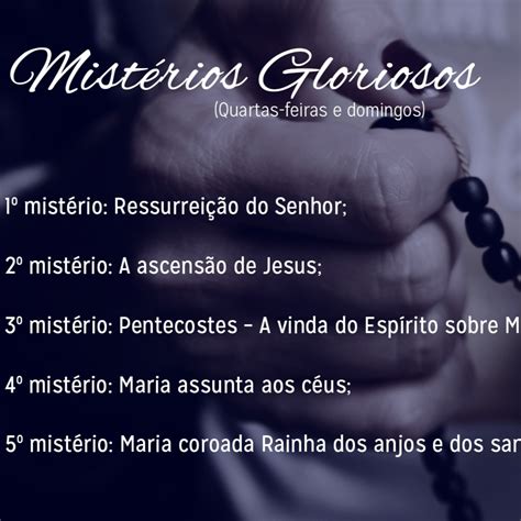 mistérios gloriosos quarta feira e domingo